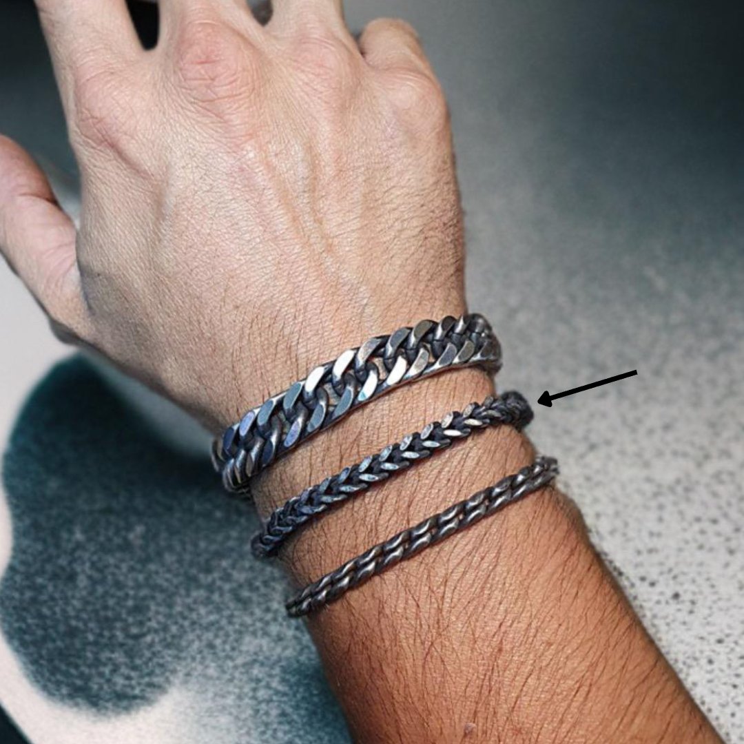 Pulsera Cubana Doble - Imagen 2